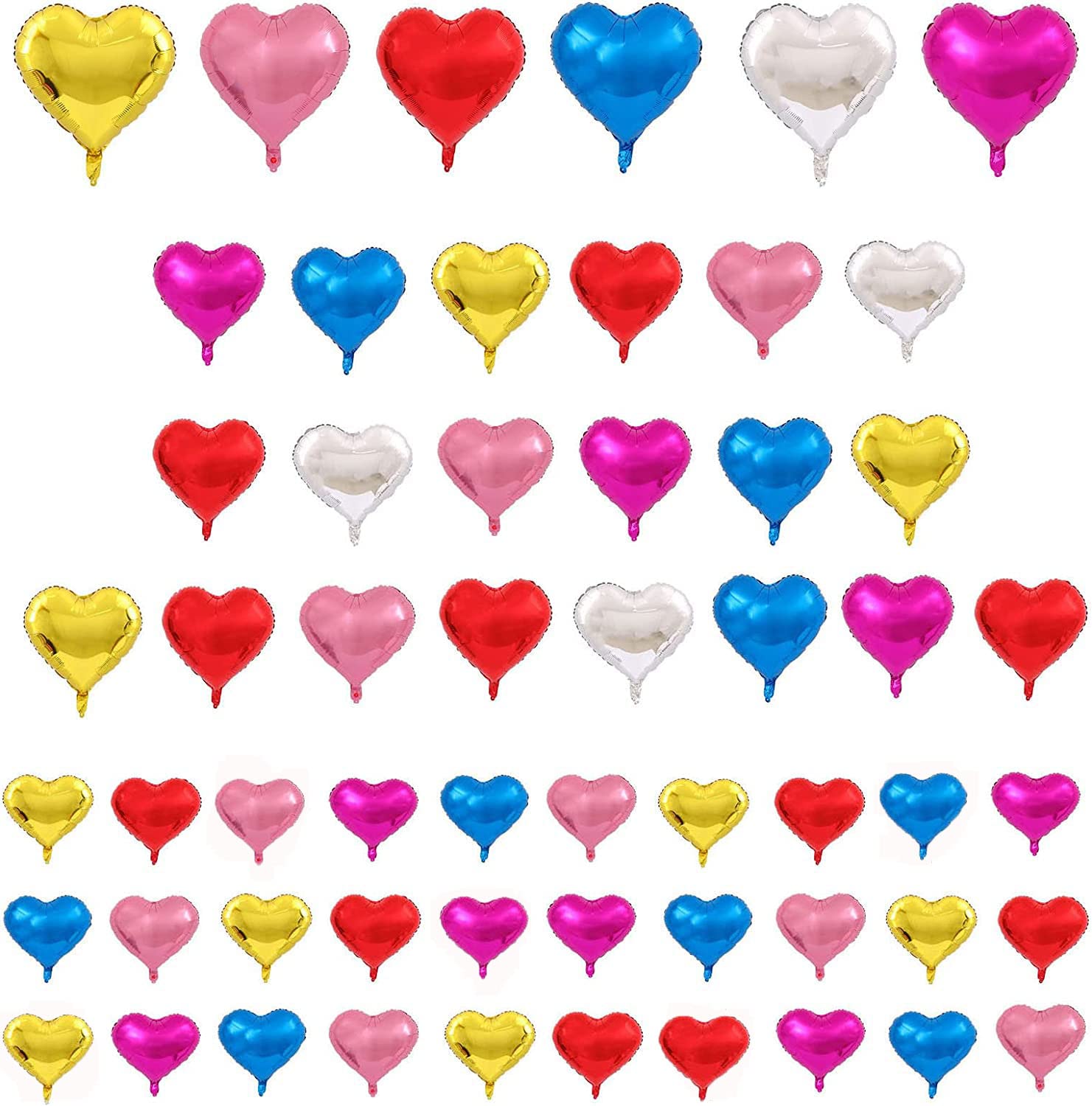 TONIFUL 30Pcs 18 Inch Red Heart Balloons Valentine's Day Heart Shape Foil Mylar Balloons Decoration For Romantic Valentine's Day Wedding Bridal Shower Anniversary Engagement Party Supplies 8 thumbnail image