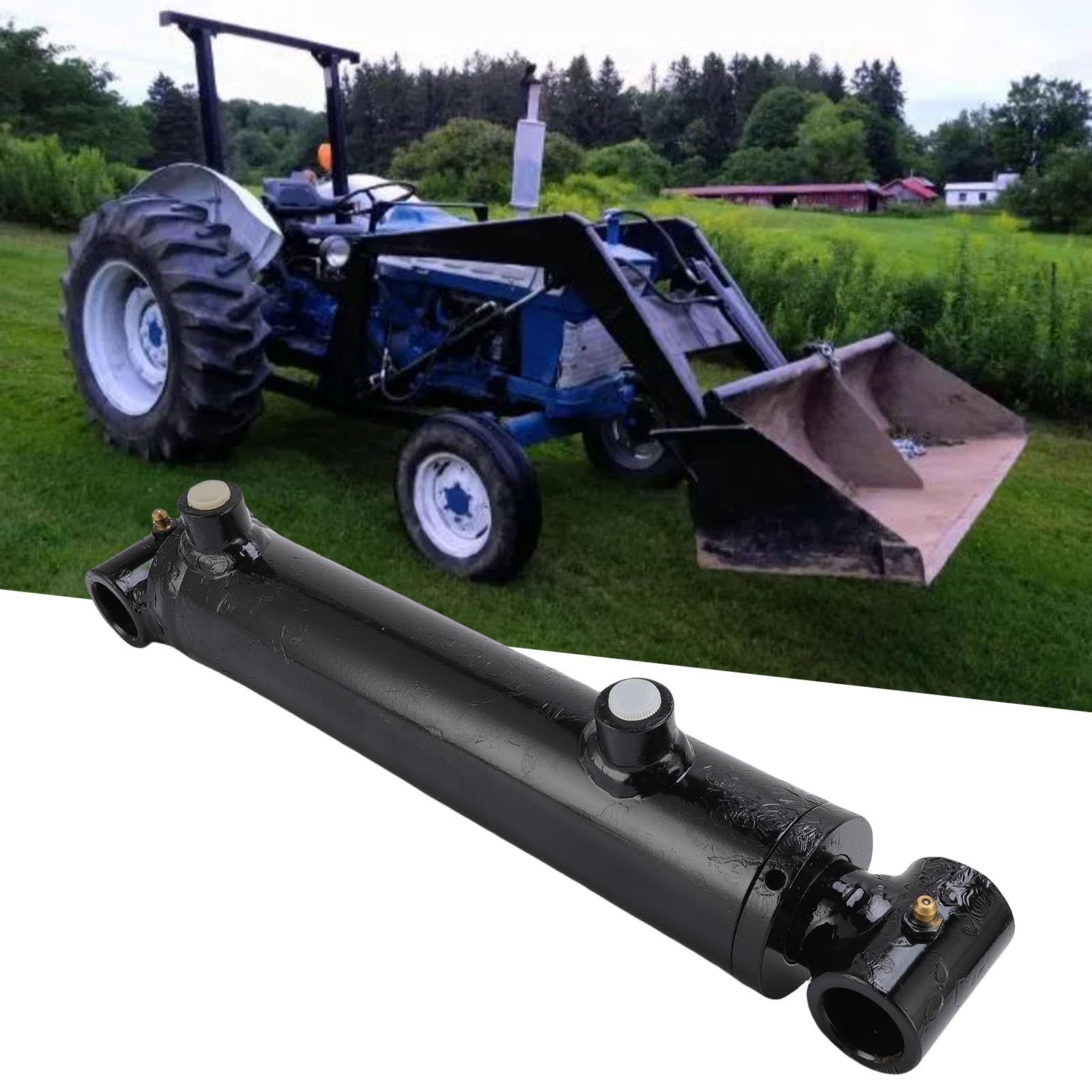 AUNMAS Wymiana Cylindra Hydraulicznego w Krześle Biurowym, Trwała Konstrukcja Stalowa, Części Hydrauliczne Dwustronnego Działania, Otwór 2 Cale, 3000 PSI dla krzeseł i Sprzętu do Gier