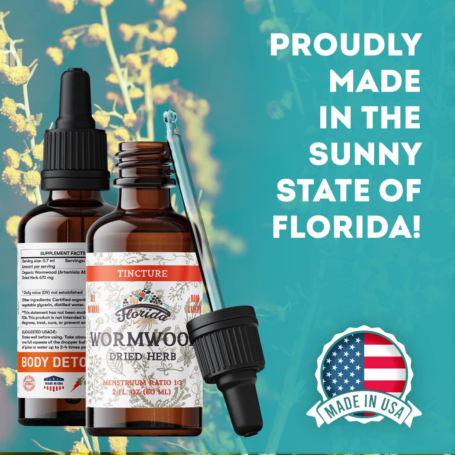 Wormwood Organic Tincture - Natural Intestinal Cleanse and Digestive Cleanse Supplement - Wormwood Herb Extract for Detox - Made in USA - 2 Fl Oz (Wormwood - 2 Fl Oz) - Image 7