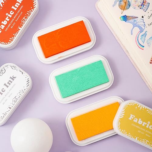 Miniatura 5 de Almohadillas de tinta para sellos de goma, almohadilla de sello para estampado de papel de madera y tela, almohadilla de tinta lavable de huellas