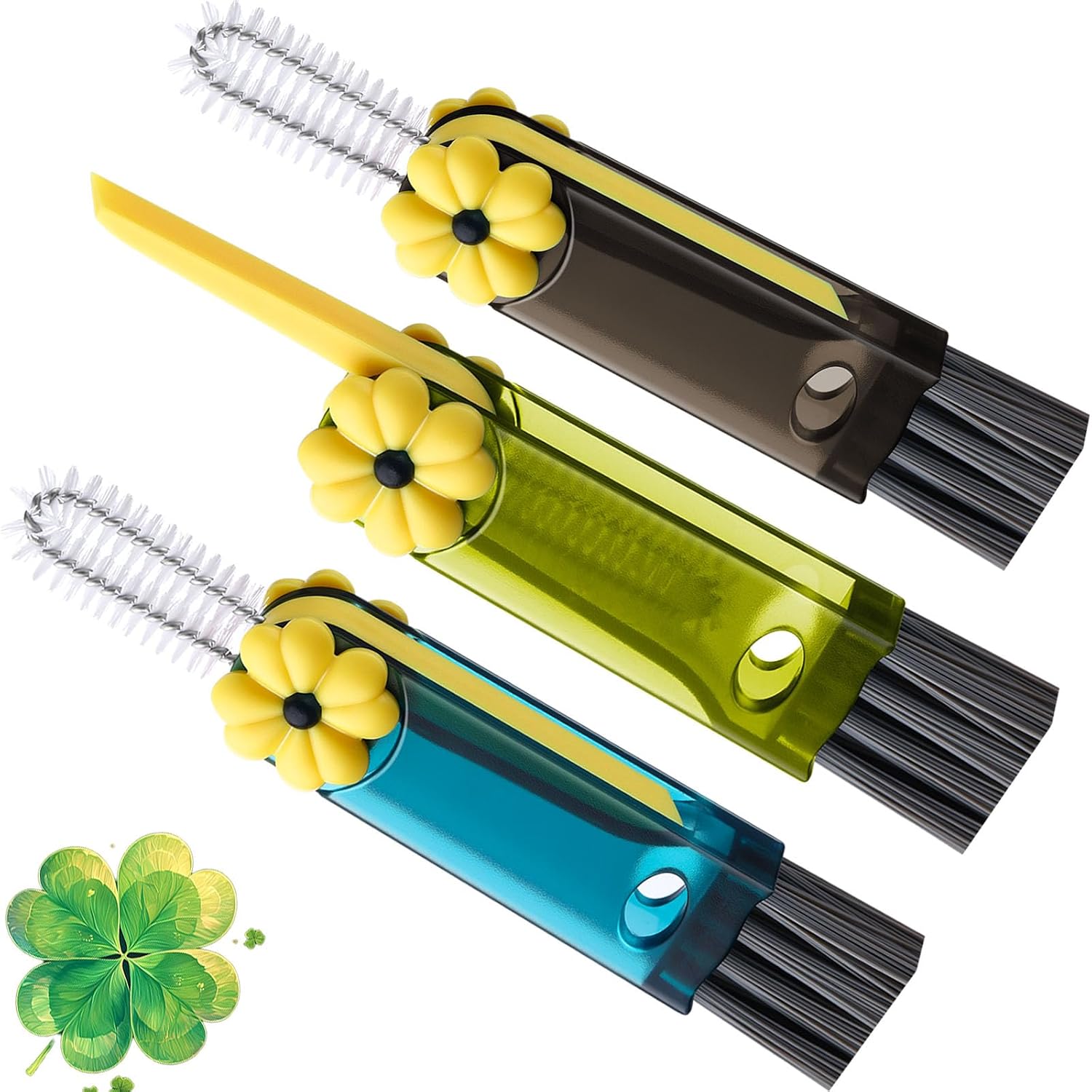 Cup Lid Gap Cleaning Brush, 3 in 1 Cup Lid Brush, Multifunctional Water Bottle Cleaning Brush, Home Kitchen Crevice Brush Tools for Tiny Cup Lid Detail, Bottle Tight Spaces Cup(3 PCS)