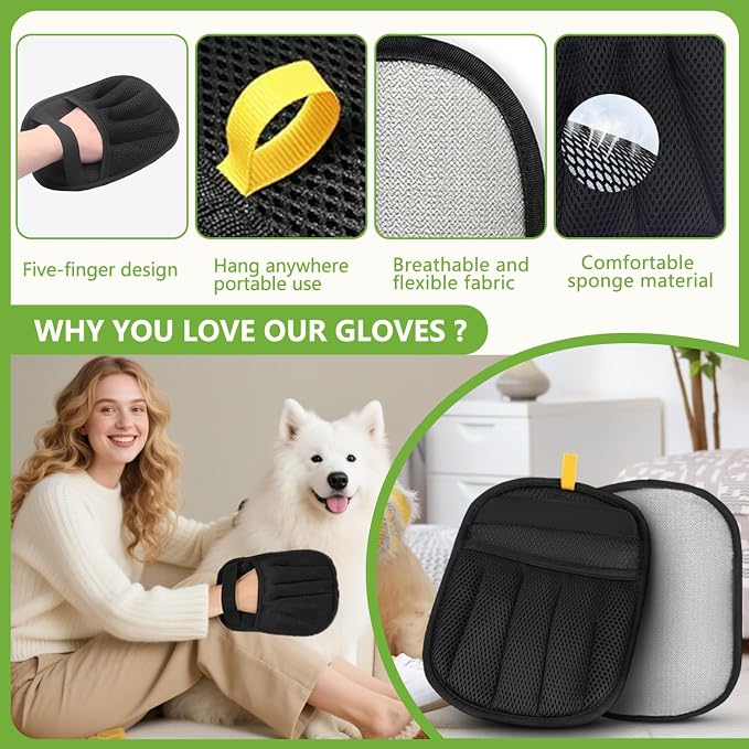 Guante Electroestático para Remover Pelo de Mascotas miniatura 3