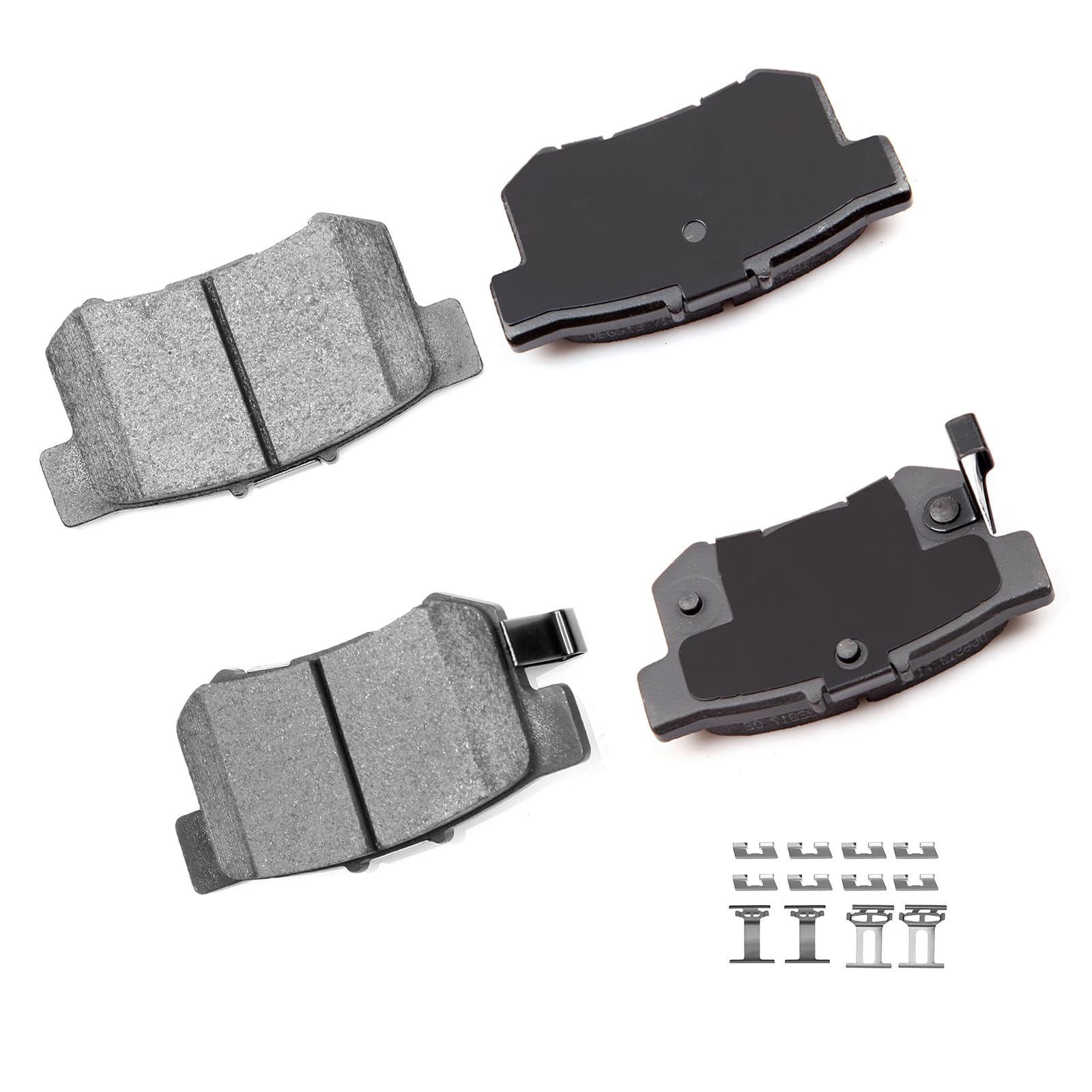 cciyu D537 Brake Pads w/Hardware Rear Disc Brake Pad Set | Fit For Honda For Accord,For Civic,For Prelude,For S2000,For Acura For ILX,For Integra,For Legend,For RSX,For TL,For TSX