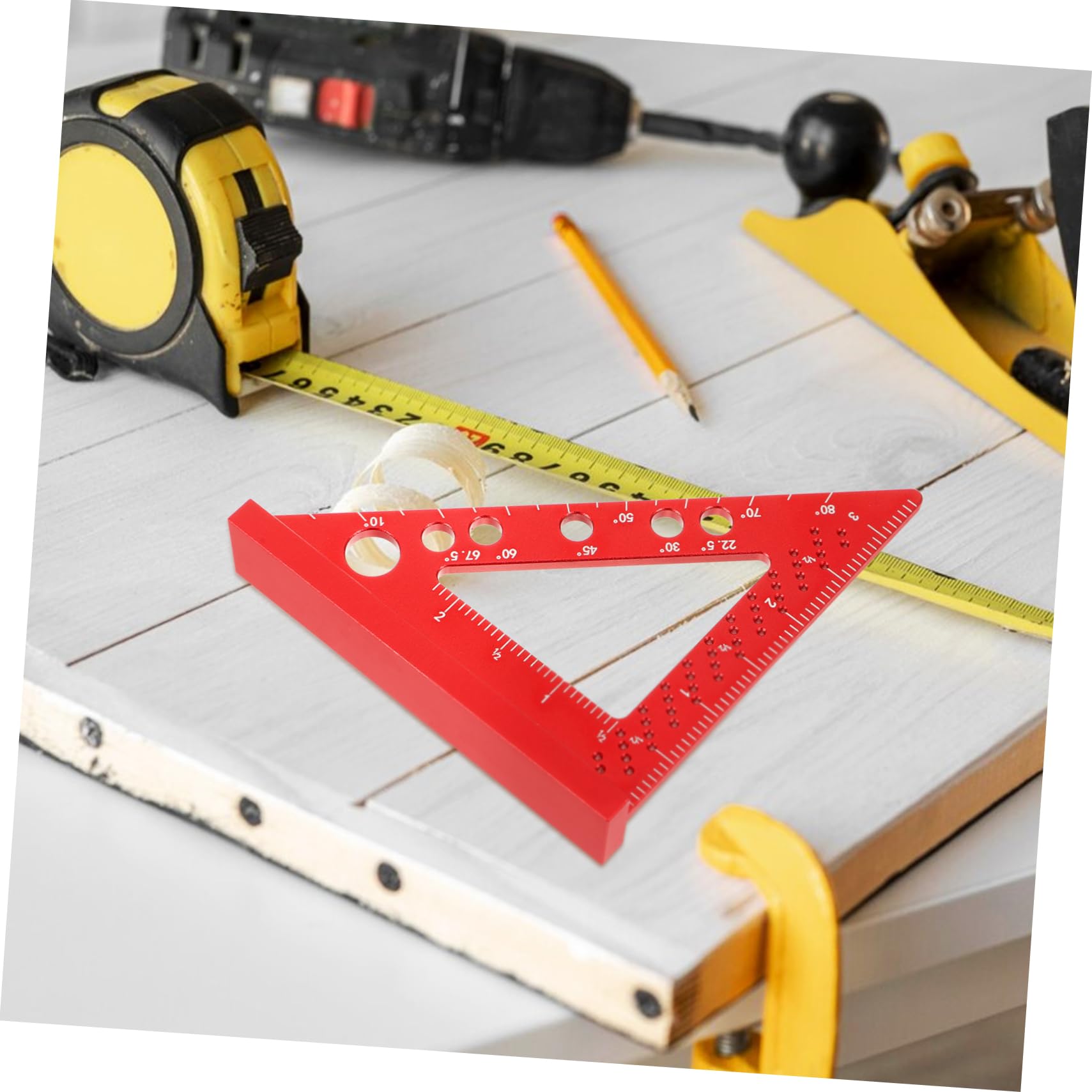 Holibanna 2pcs Woodworking Square Protractor High Precision Angle Ruler for Engineers and Carpenters Lightweight Measuring Tool for Projects Layout Tools for Drafting and Technical