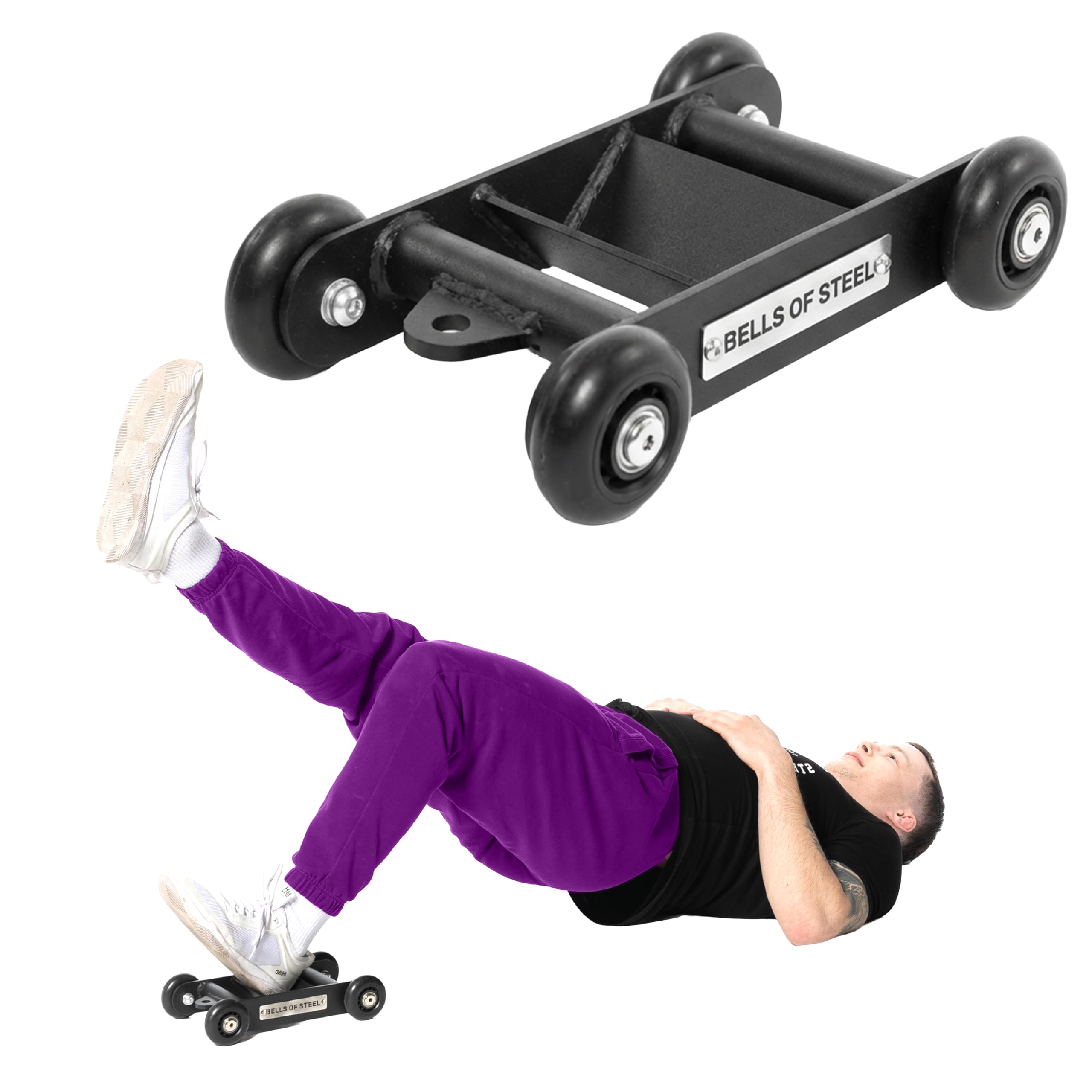 Glute Ham Glider [Bells of Steel] Home Gym Multi-Function Ab Glute Machine, Heavy Duty Ab Glider Machine for Hamstring Curl, Abdominal and Leg Workouts, Single Foot-picture-25