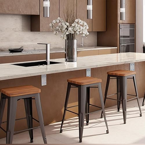 Miniatura 47 de YUMORE Soporte de estante resistente de 6 x 4 x 2 pulgadas, 1/5 pulgadas, soportes sólidos en L de acero inoxidable para encimera, soportes