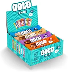 Barra de Proteína BOLD Snacks Thin Mista (12g de Proteína) - Caixa com 12 unidades