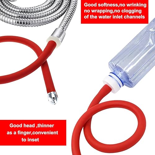 Miniatura 3 de Boquillas de ducha para hombres y mujeres, nuevo metal 5 agujeros rociador de agua cómodo accesorio de boquillas de silicona, manguera de ducha