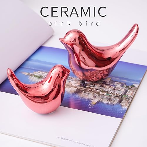 Vista 34 de Notakia Estatuas de pájaros plateados, decoración del hogar, adornos decorativos de estilo moderno para decoración de mesa plateada, sala de estar