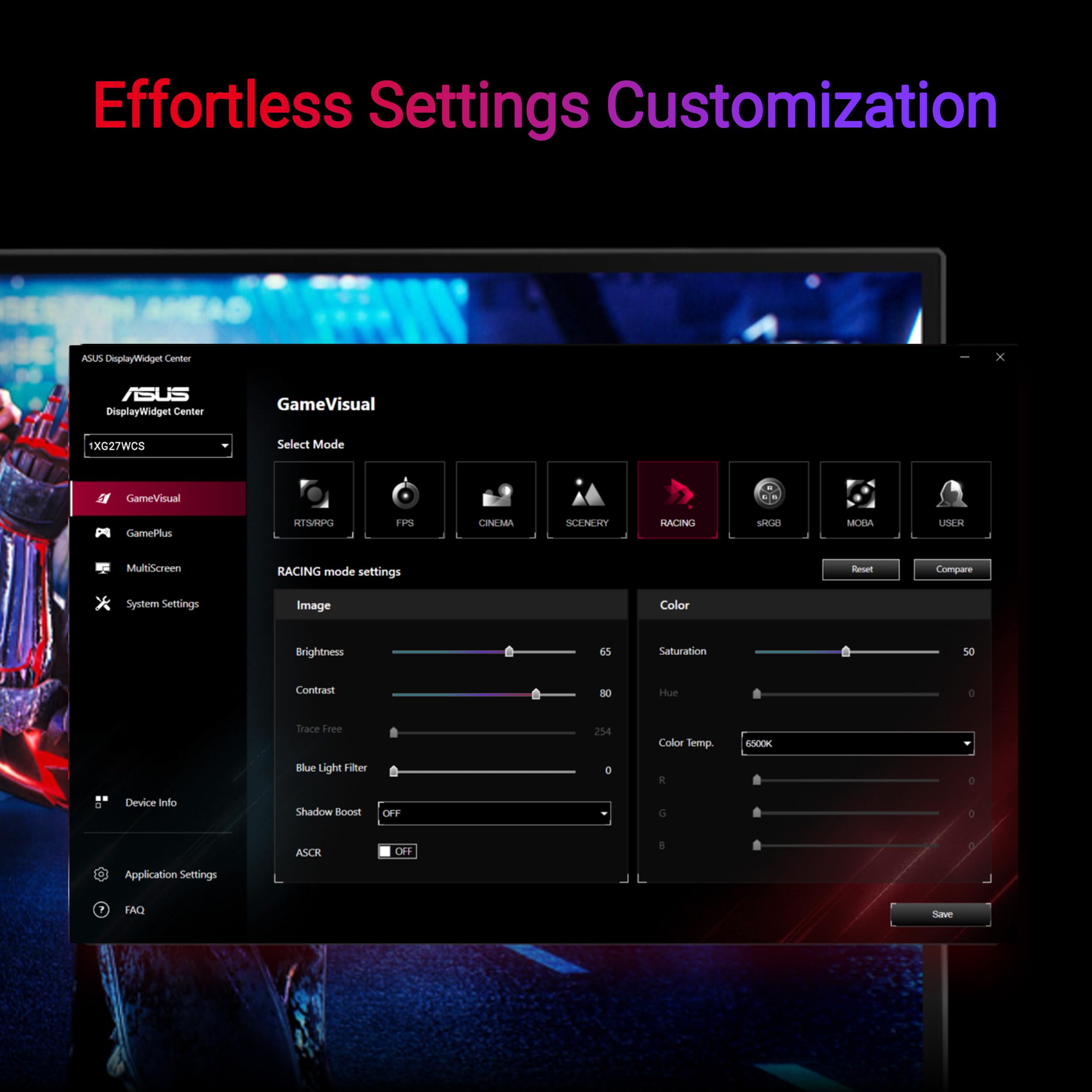 ASUS ROG Strix XG27WCS 27 Pouces 1440p 180Hz Écran PC Gamer Incurvé