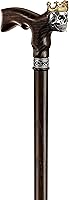 Vista 5 de Asterom Handmade Wood Walking Cane for Men - Skull King - Cool Men's Wooden Canes Fashionable Walking Stick