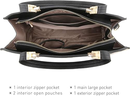 Miniatura 5 de Dasein Bolsos y bolsos de mano para mujer, bolso de mano con asa superior, bolsa de trabajo de hombro grande con cartera