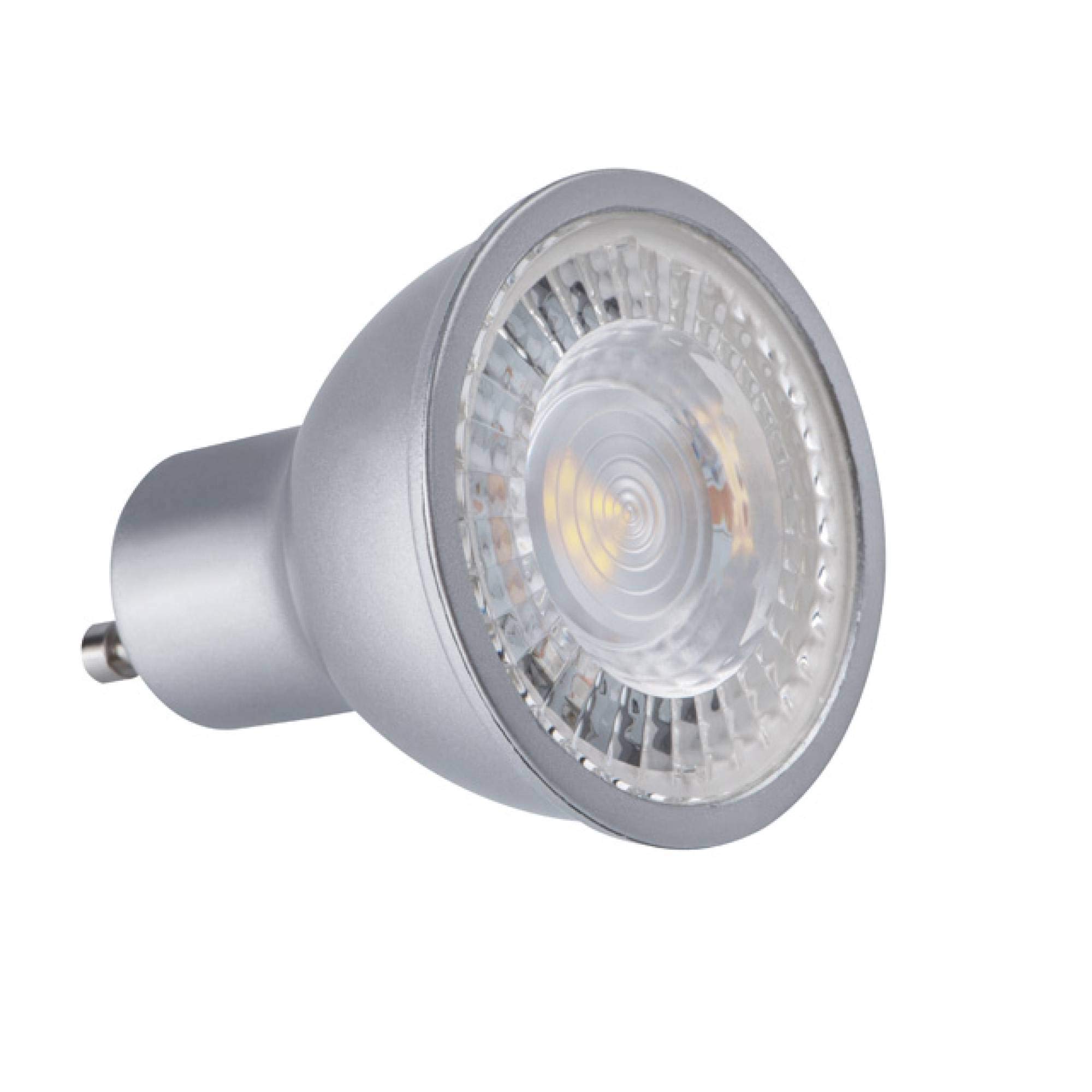 6x Foco empotrable LED angular - plata orientable aluminio 7,5 Watt regulable blanco neutral 230V - Foco empotrable GU10 Ø 70mm taladro - montaje - techos de focos - focos empotrables