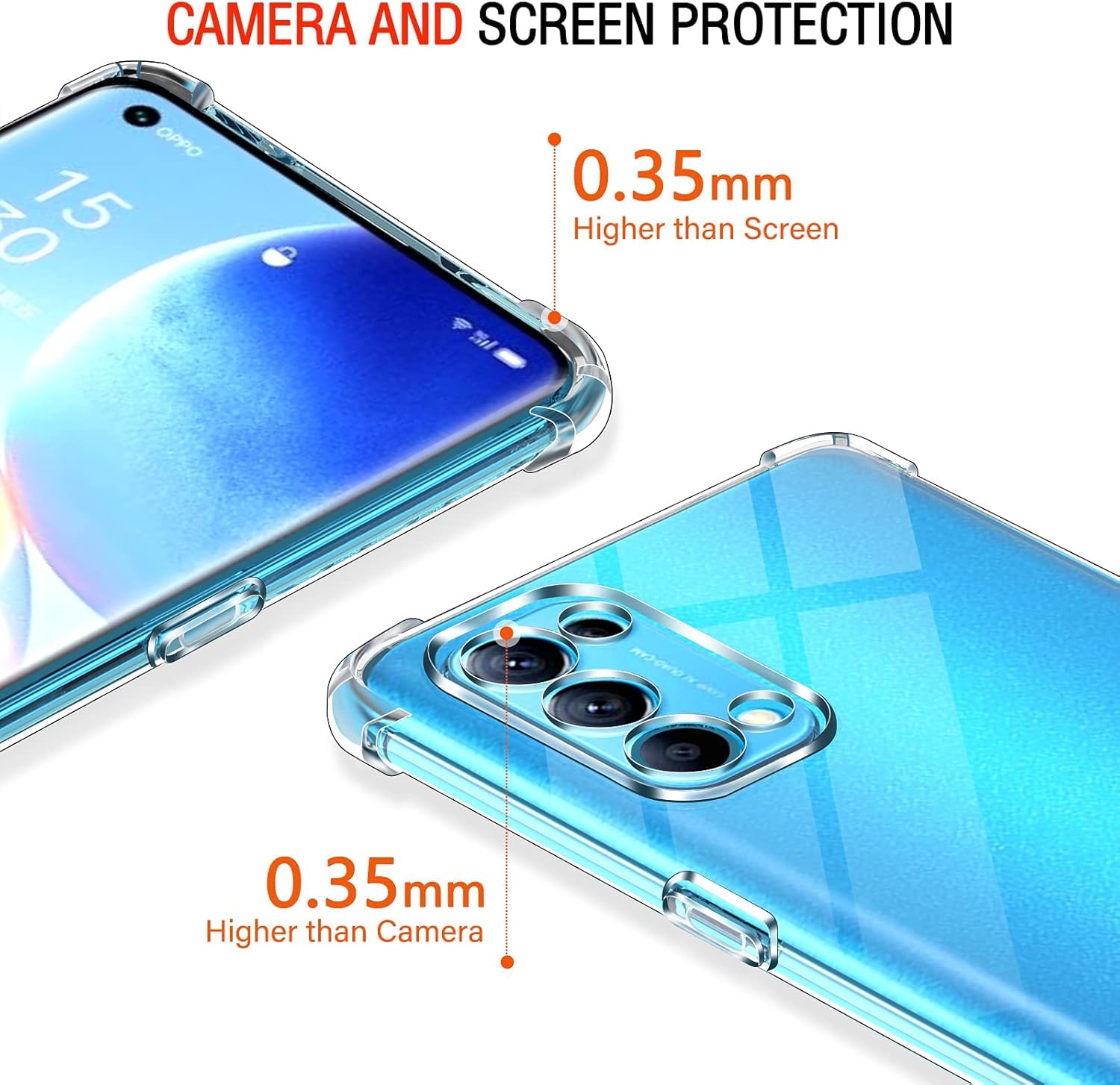 Collier Pour Oppo Find X3 Lite Coque Transparent Silicone Coque Avec