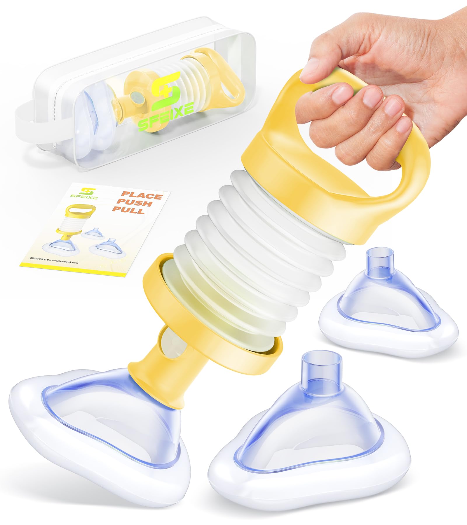 SFEIXE Choking Rescue Device, Portable Suction Rescue Device First Aid Kit for Kids and Adults, Portable Airway Suction Device | Anti Choking Device for Children and Adults Home Kit