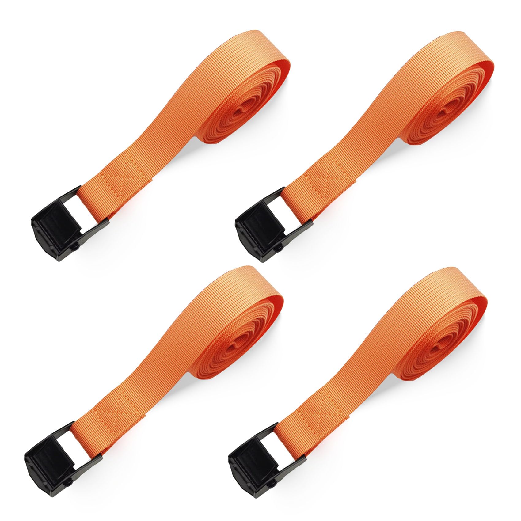 SHUBEIEUMI 4 Pack 2cm x 50cm Adjustable Cargo Straps(Orange)