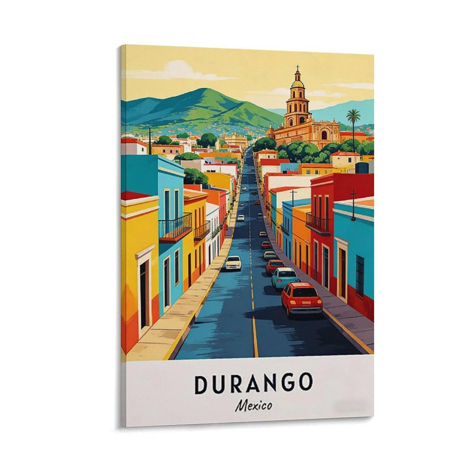 NHGEQAA Mexico Vintage Travel Posters 12x18inch(30x45cm) Canvas Wall Art Print Picture