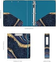 Vista 57 de Ospelelf Mini 3 Ring Binder, 2 Inch, Cute Pink Marble Binder for 5.5" x 8.5" with 5 Tab Dividers, File Folder Labels and Low Profile Clipboards