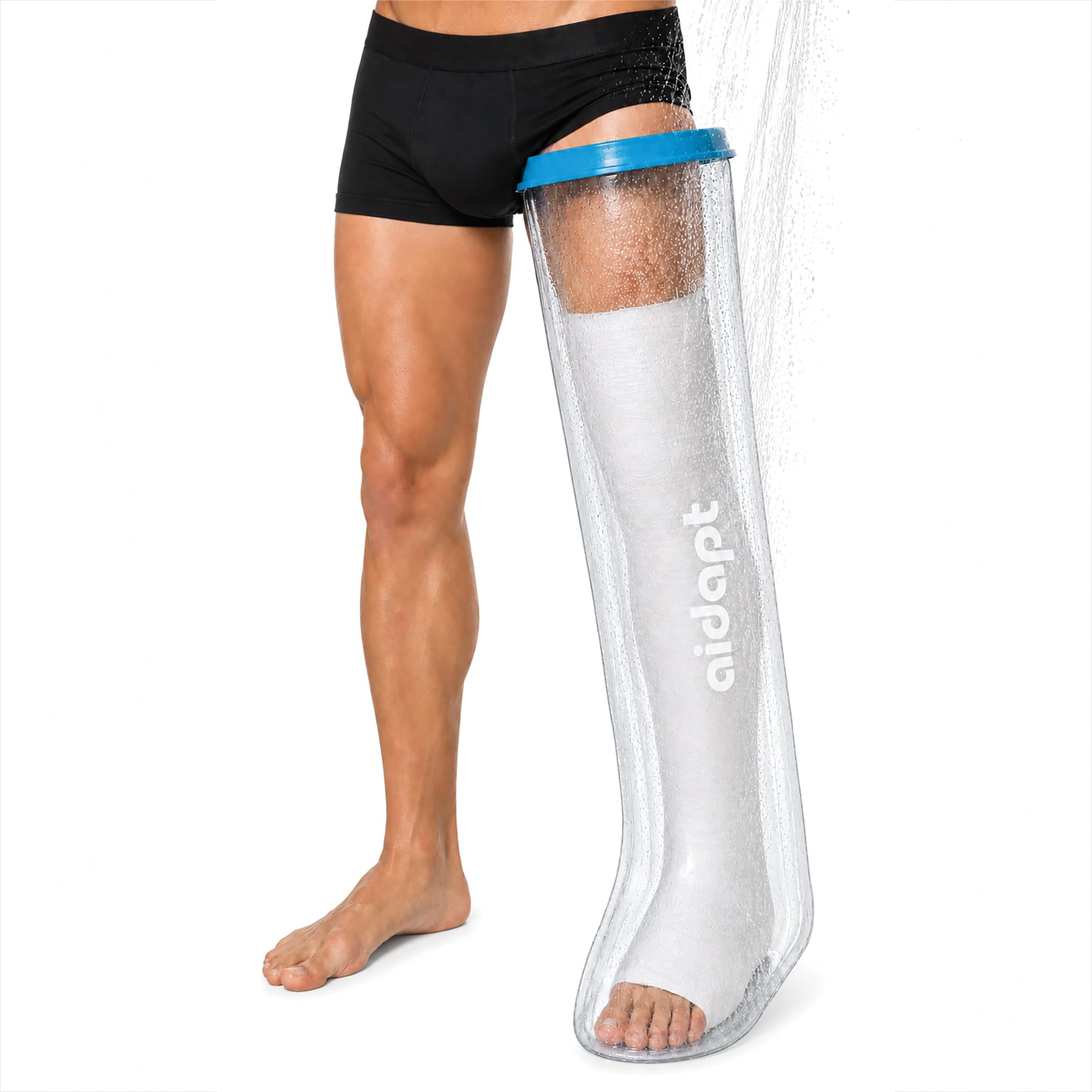 Aidapt Adult Reusable Waterproof Protector for Long Legs to Keep Casts, Bandages and Dressings on Legs, Feet, Ankles and Knees Dry When Showering and Bathing.