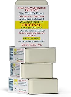 Dead Sea Warehouse - Barra de jabón de sal de...