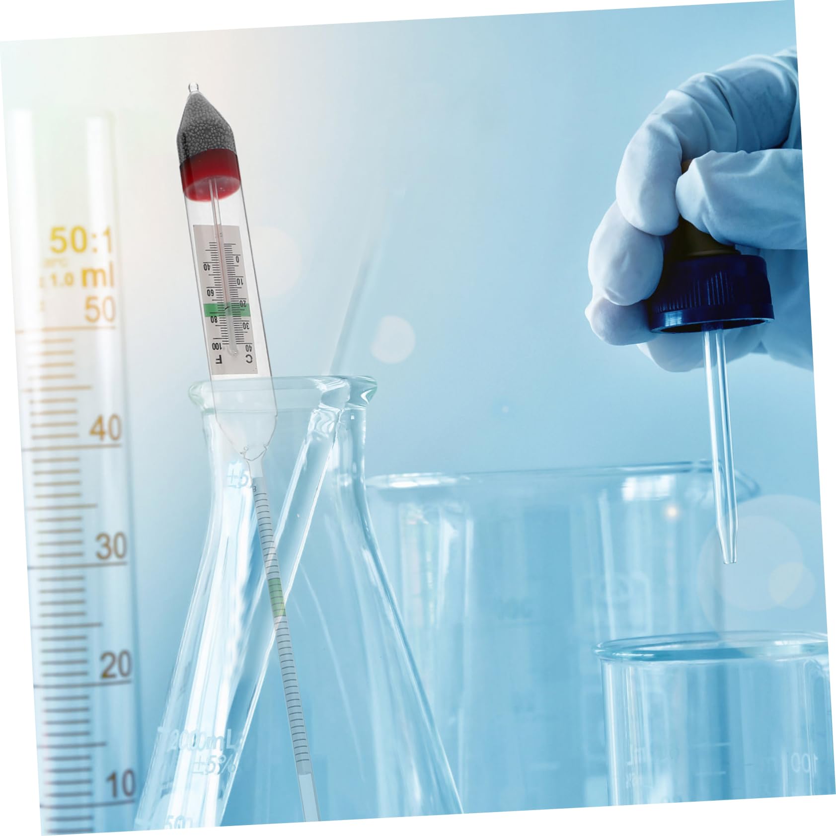 Cabilock Aquarium Hydrometer Accurate Water for Saltwater Tanks Seawater Density Tester for Aquaculturists Easy to Use for Maintaining Aquatic