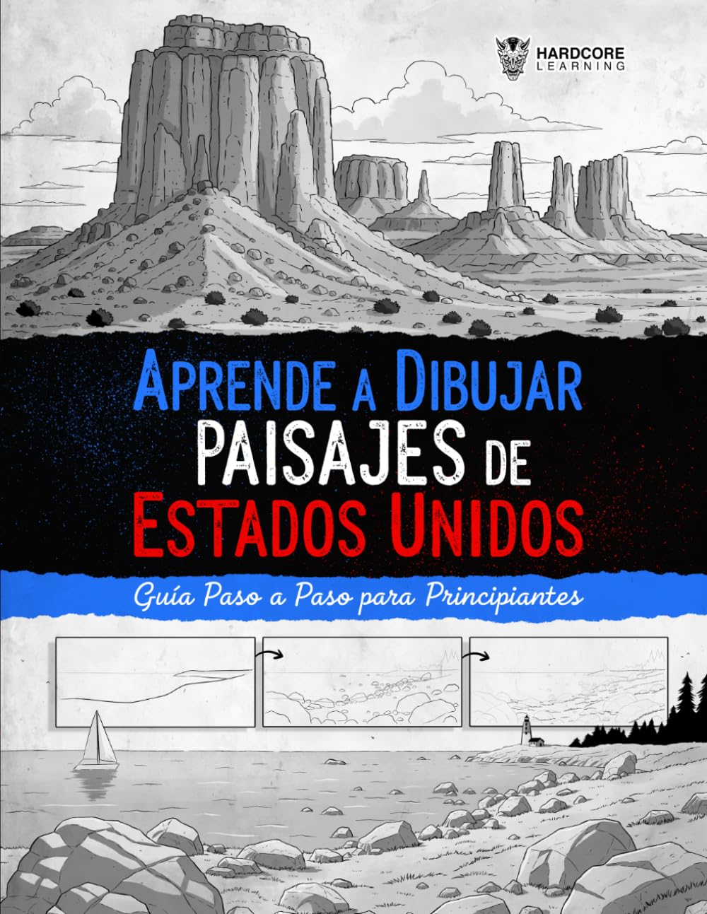 Aprende a Dibujar Paisajes de Estados Unidos: Guía Paso a Paso para Principiantes, Ilustra la Belleza de los Paisajes de EE. UU.
