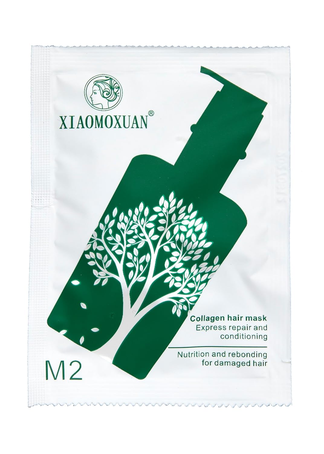 Xiaomoxuan Natural Tea Tree Collagen Hair Mask Packets for Women and Men - Deep Conditioning Treatment Samples Travel Size Bulk 20 Sachets - Hydrating Hair Mask 15ml
