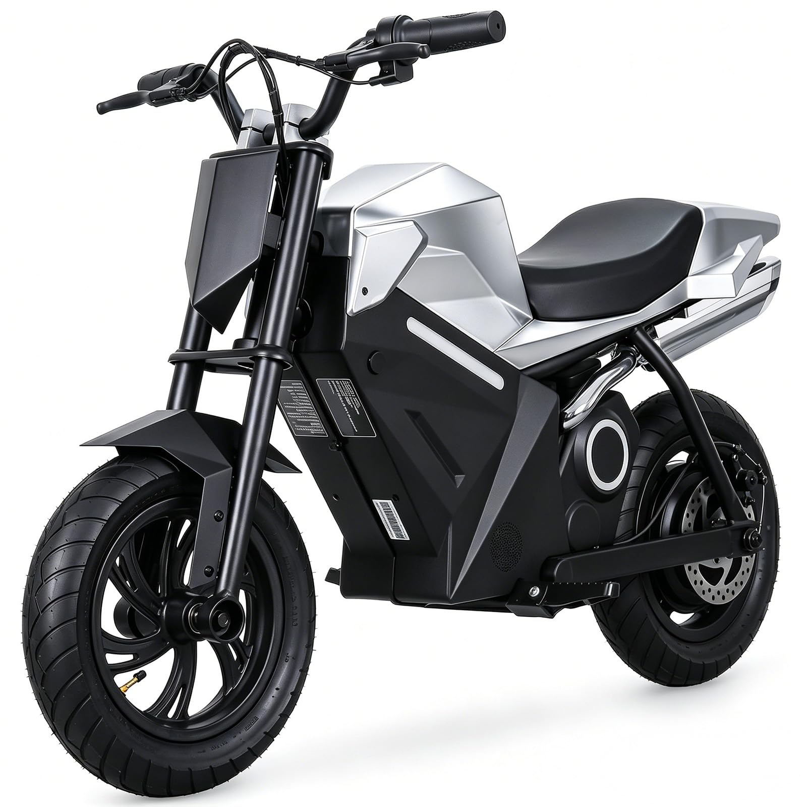Elektrisches Motorrad für Kinder, 350 W, Elektromotorrad mit 3 Geschwindigkeitsstufen, aufblasbare Reifen 12,5 Zoll, Lithium-Akku 21,6 V, 4 Ah, Reichweite bis zu 16 km, für Kinder ab 6 Jahren