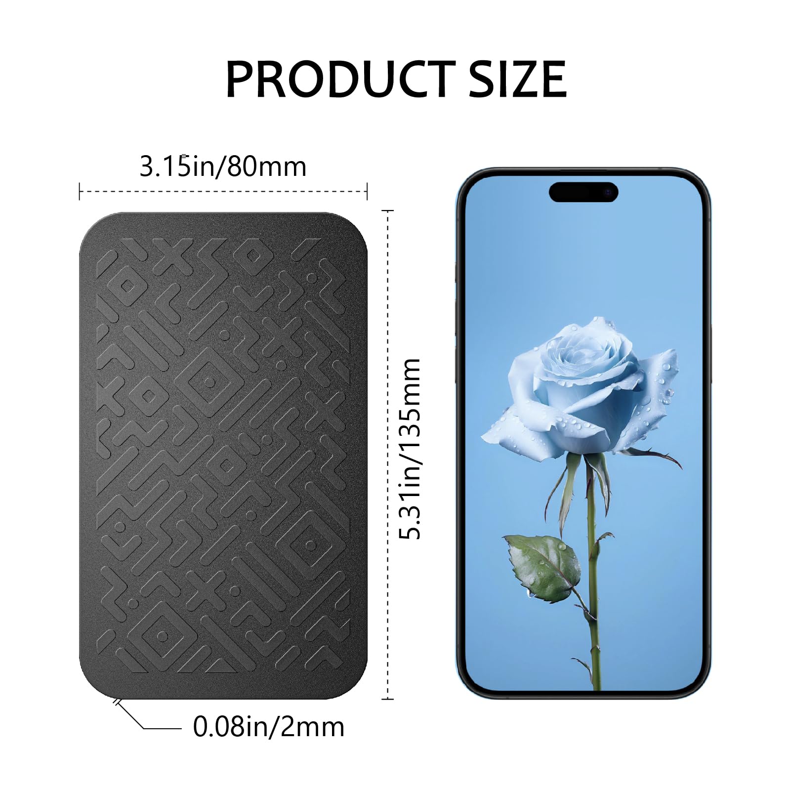 Alfombrilla antideslizante para salpicadero de coche, almohadilla de gel antideslizante, multifuncional para detector de radar, teléfono celular, llaves, vidrio, espejos, GPS, monedas, 5.3 x