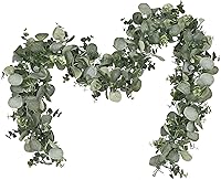 Dolicer 2-Pack 6FT Artificial Eucalyptus Garland - Realistic Faux Silver Dollar Greenery Vines for Wedding Arch, Backdrop, Table Runner, Home Decor