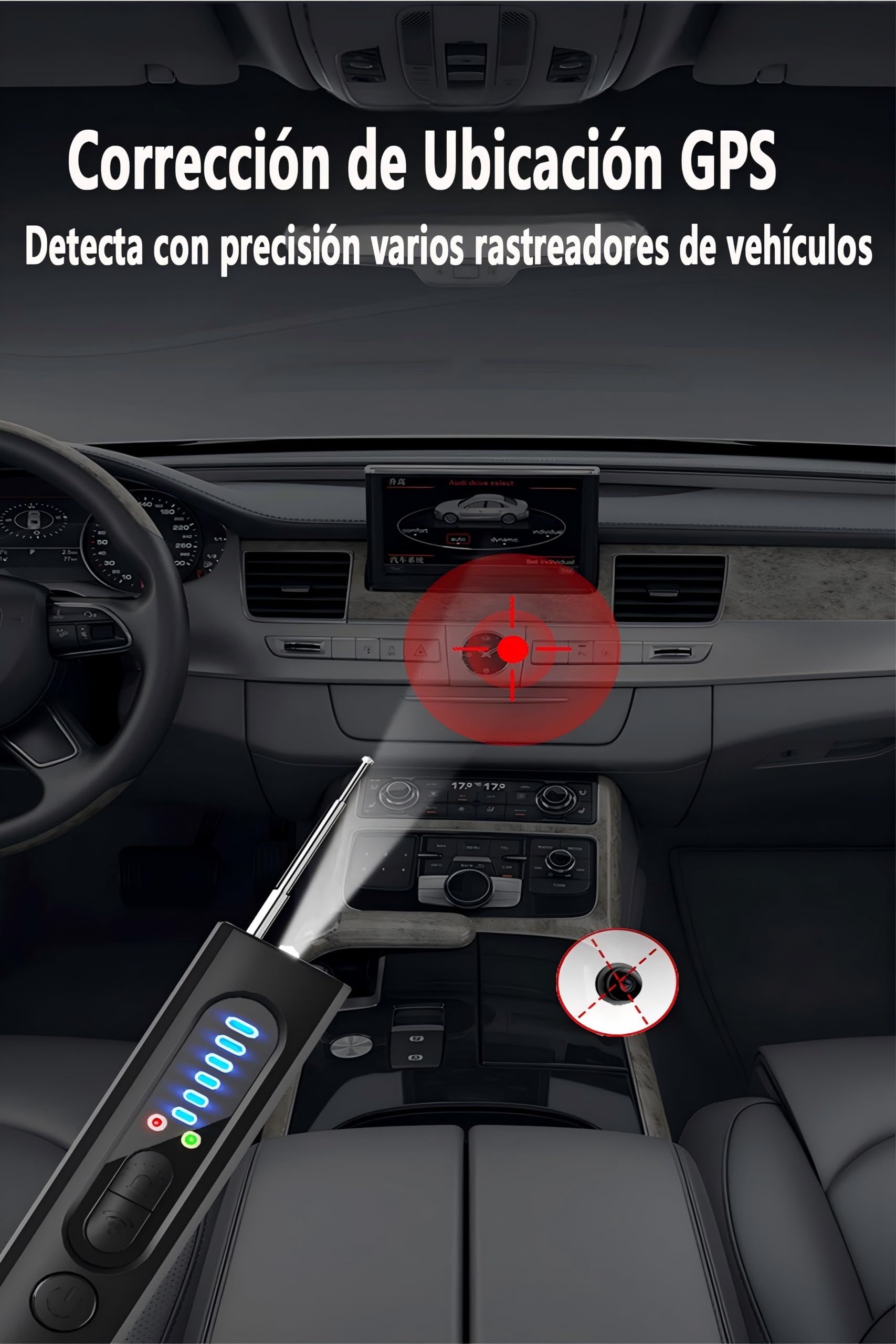 Gonikli Detector de Camaras y Microfonos Ocultos, Camara Espia Espía Oculta, Monitoreo Remoto Detector Portátil Camara Oculta, Inalámbrico, Oficina, Hotel（1.5 * 3 * 10 ） - 2