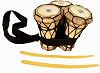 Blackethics International Omelebata Drum Set Djembe-5 inch three piece djembe drum set-Percussion Instrument- Portable West African Handmade drum set for Adults kids-Made of carved wood pure goatskin