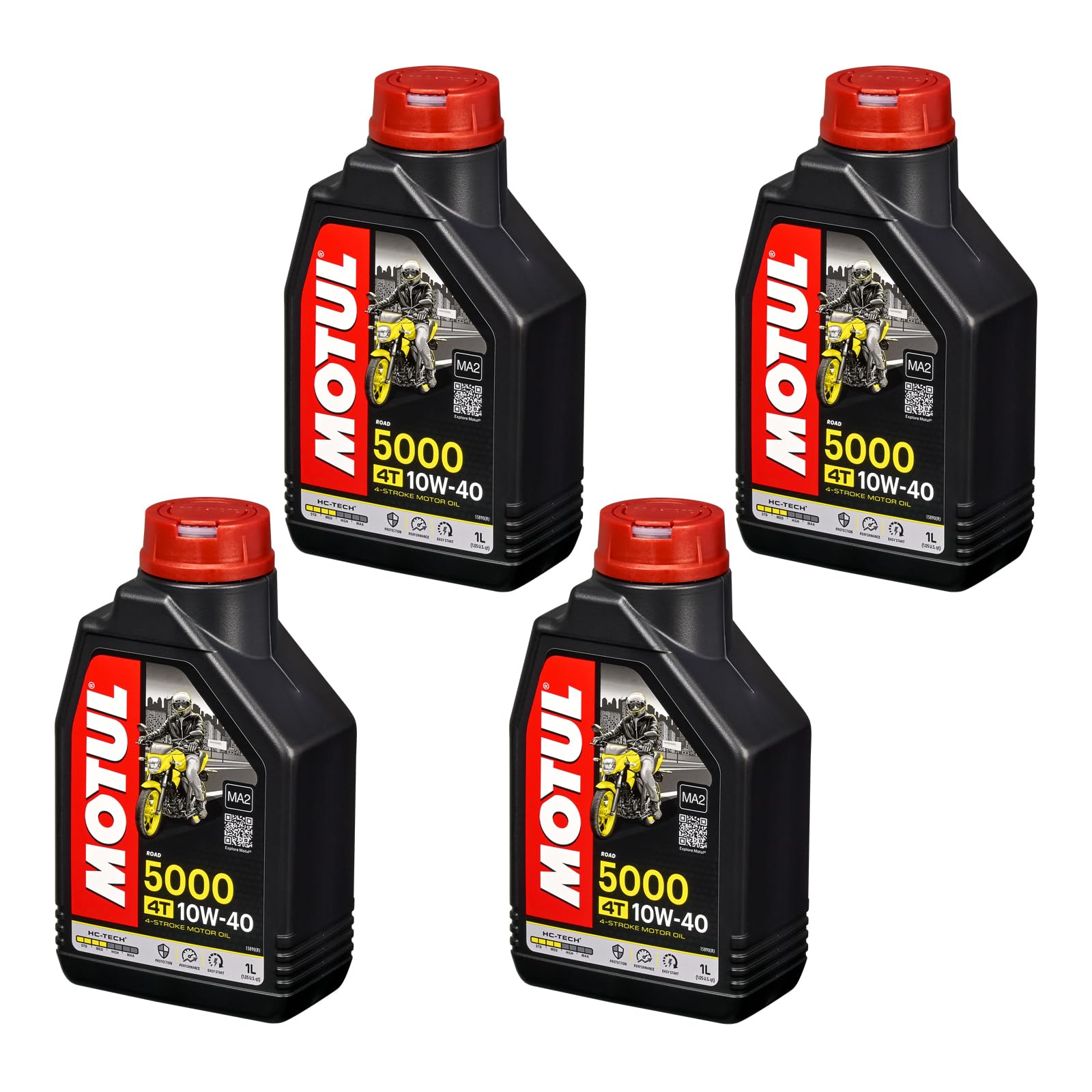 Motul 10W-40 Öl + K&N Ölfilter für Kawasaki Z 1000 /SE/SX, 07-15, ZRT00B/D/F/G/L - Ölwechselset inkl. Motoröl, Filter, Dichtring | Ölwechsel Set mit Motul 5000 10W-40 Motoröl, K&N Ölfilter und Dichtring(en)