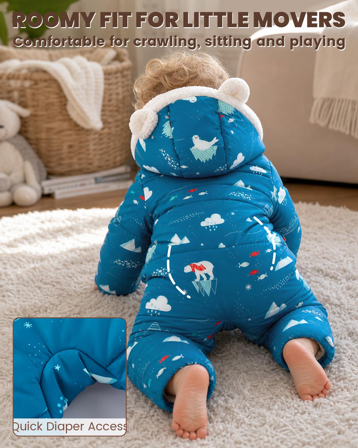 WYTbaby Baby Schneeanzug Wasserabweisender Winter Overall