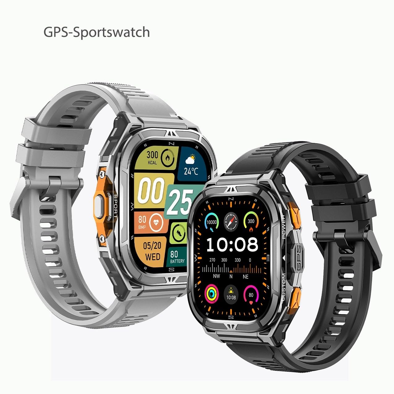 Notkraft TitanX5 Die Unzerstörbare Smartwatch(Silver)