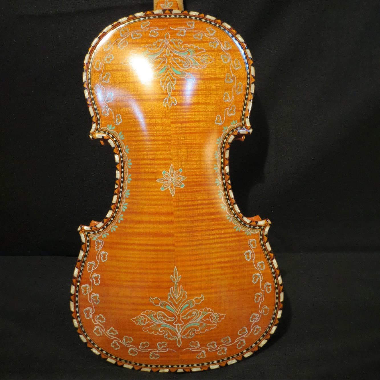 Bellissimo Strumento Musicale A 5 Corde per Violino 4/4 Parti in Ebano E Tastiera con Custodia Archetto Violini per Studenti