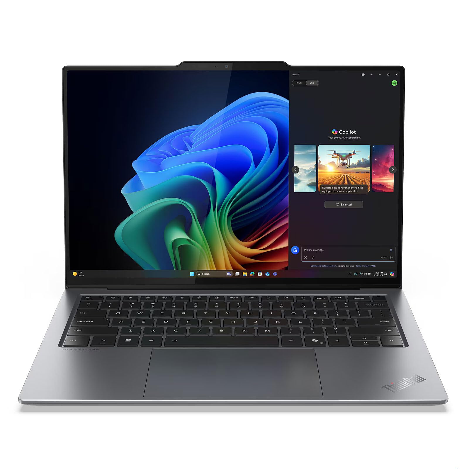 Lenovo ThinkPad X9-14 G1, Ordinateur Portable 14" OLED FHD+, Intel Ultra 5 226V, 16 Go RAM, SSD 512 Go, Cadre en Aluminium ultrafin, Windows 11 Pro