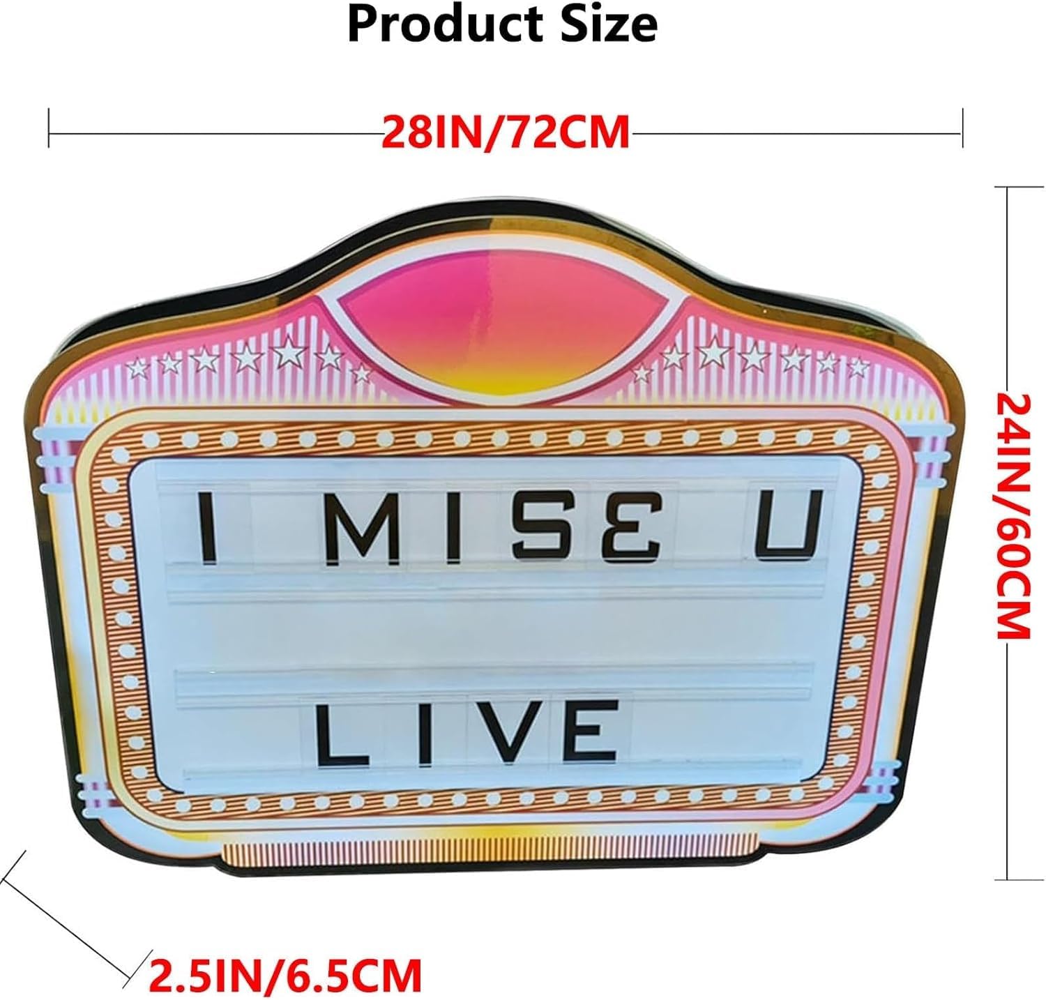 Insegna per Servizio Bottiglie per Discoteca, Personalizzata, con Lettere Colorate, Cartello Pubblicitario, con LED Luminoso, Portatile