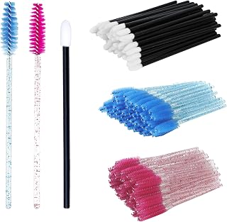 200Pcs Disposable Mascara Wands with Disposable Lip Brushes, The Cosmetic Tools for Mascara，Eyebrow，Lip Lipstick ,Lip Gloss Wands