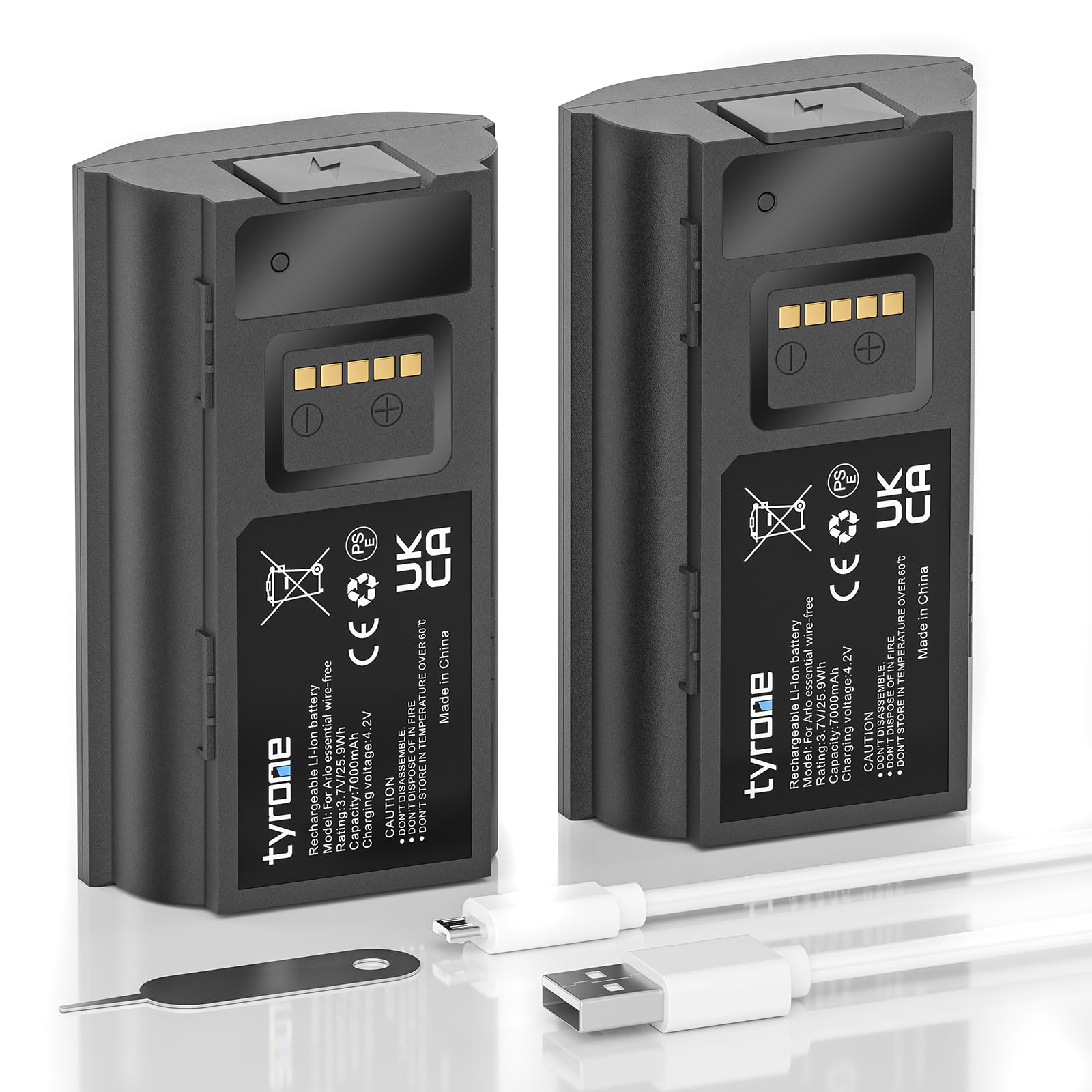 Tyrone Rechargeable Doorbell Battery Compatible With Arlo Pack