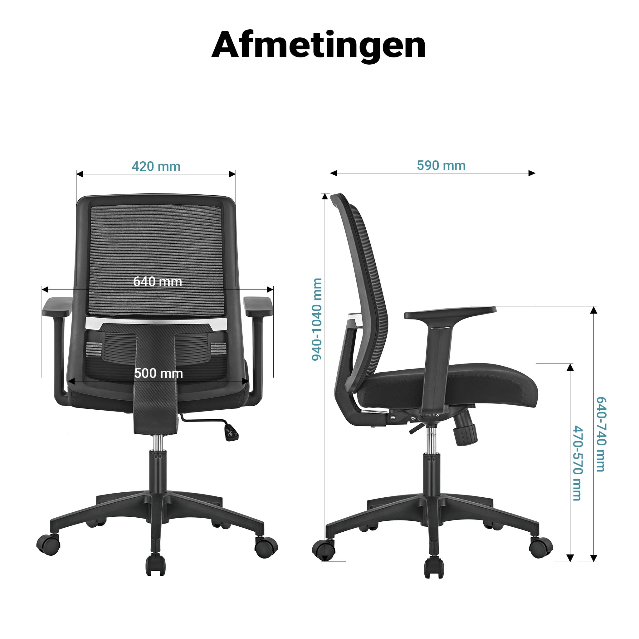 DE BESTE HOLLUDLE ERGONOMISCHE BUREAUSTOEL MET OPVOUWBARE RUGLEUNING EN Kantel En Lendensteun