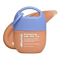 Vista 15 de Alleyoop Sunsational Crema hidratante teñida SPF 50 para rostro de amplio espectro – Protector solar facial 100% mineral con jojoba, protector solar