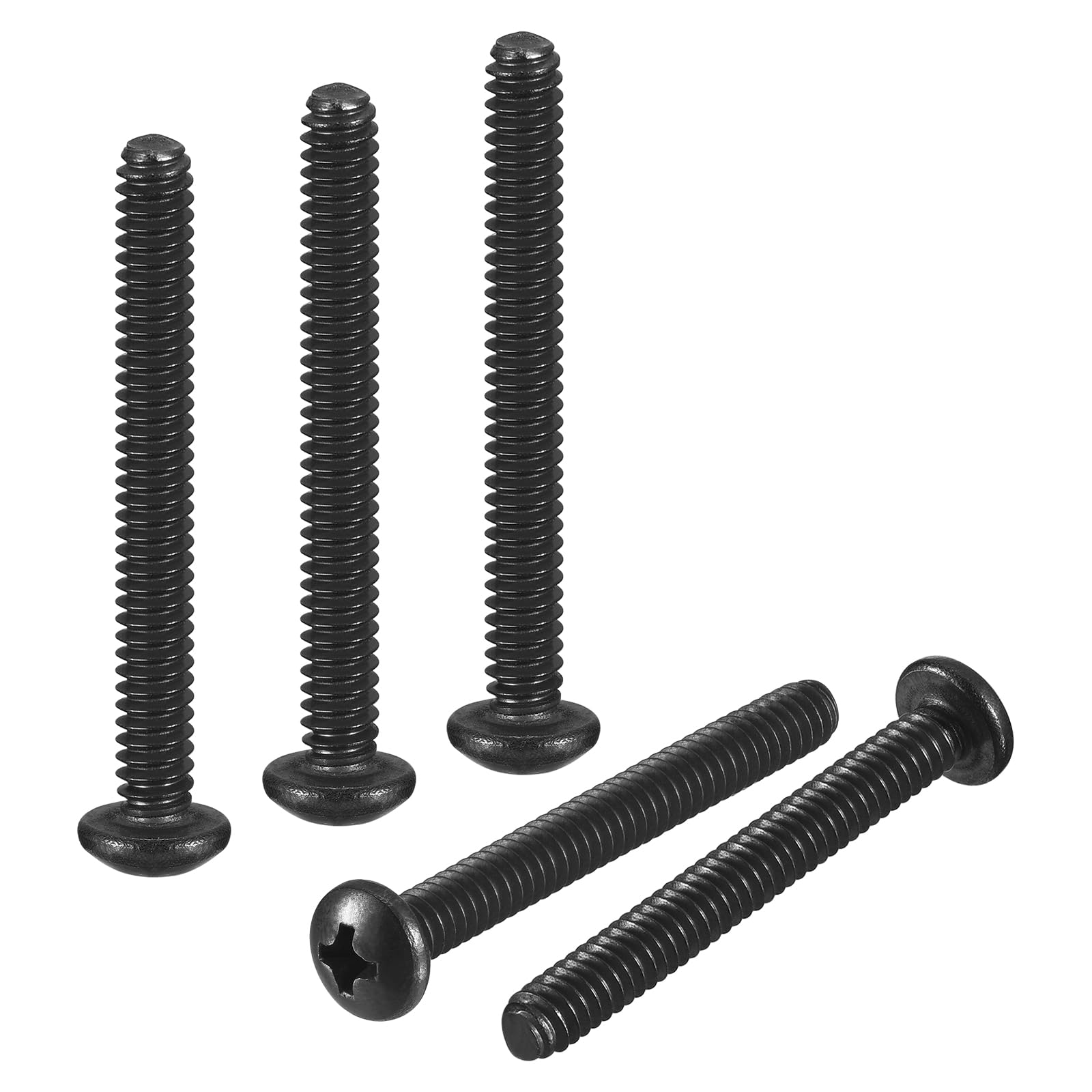 DTGN #4-40x1" Pan Head Machine Screws - 100pcs - Good for Machinery - 304 Stainless Steel Phillips Machine Screws Bolts - Black