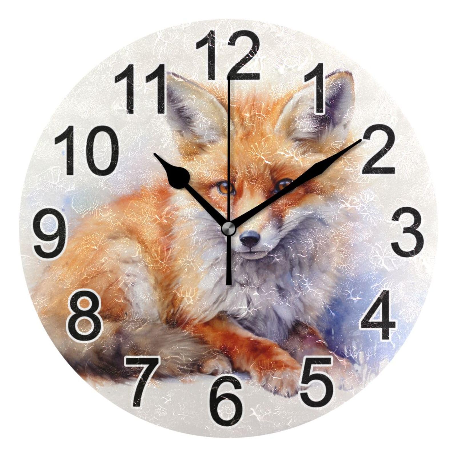 Horloge murale géante ronde en finitions soignées Mnsruu pour chambre élégante