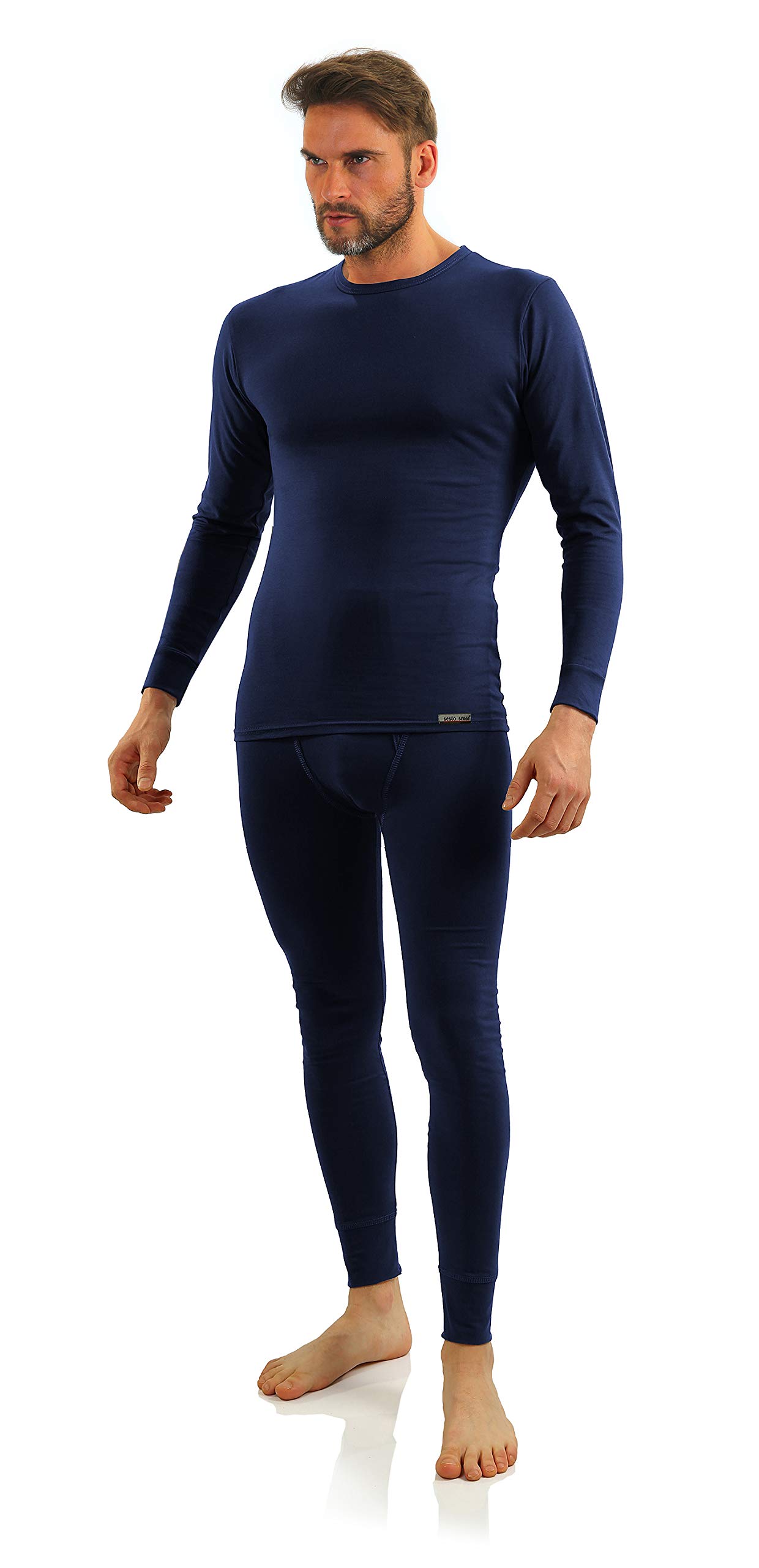 Sesto Senso Conjunto de Ropa Interior Algodón Camiseta y Calzoncillos Largos Hombre