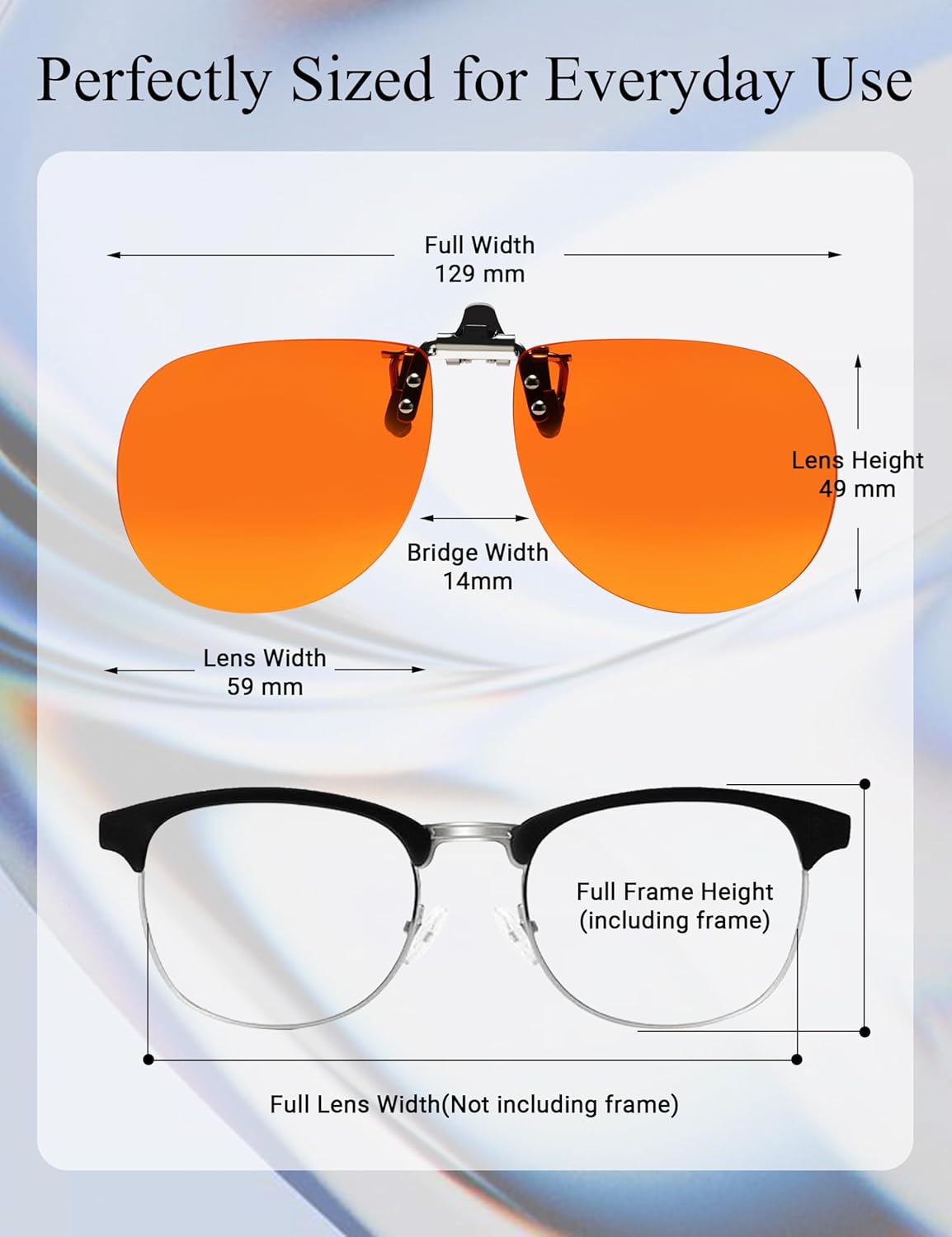 Slocyclub Clip On Blue Light Blocking for Women and Men,Flip-Up Design for Computer, TV, Gaming Reduces Eye Strain - Image 4