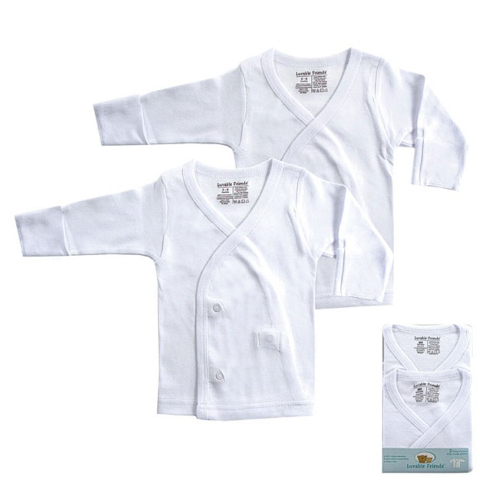 Luvable Friends T-Shirt — zestaw Uniseks - niemowlęta Side Snap Shirts