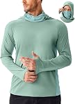 PINSPARK Men's Sun Protection Hoodie with Mask UPF 50+ UV Long Sleeve Shirt Men Rash Guard Performance Fishing Hiking Shirt