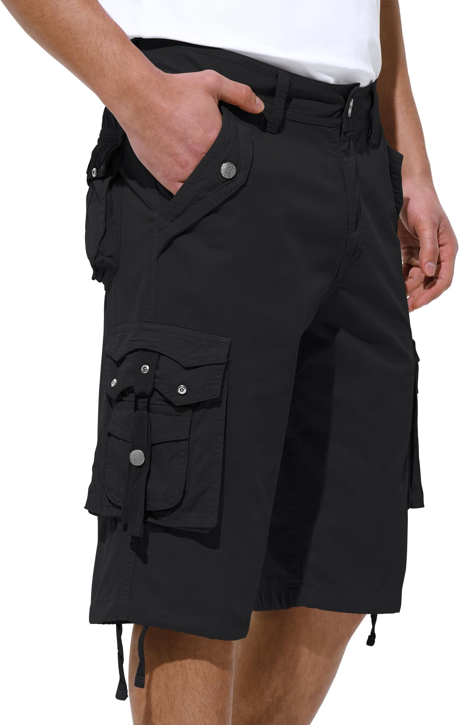 Mens Cargo Shorts Casual Shorts Hiking Shorts Below Knee Relaxed Fit Multi Pockets Running Joggers Outdoor Mens Shorts