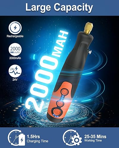 Miniatura 2 de Vastar Mini herramienta rotativa inalámbrica de 2000 MAH, kit de herramientas rotativas de carga tipo C con 51 accesorios, herramienta giratoria